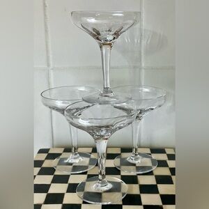 Coupe Glasses Champagne and Cocktail | Set of 4. Beautiful, vintage, popular 4”